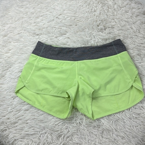 Lululemon Run: Speed Short *4-way Stretch Clear Mint / Heathered Slate - Picture 1 of 5